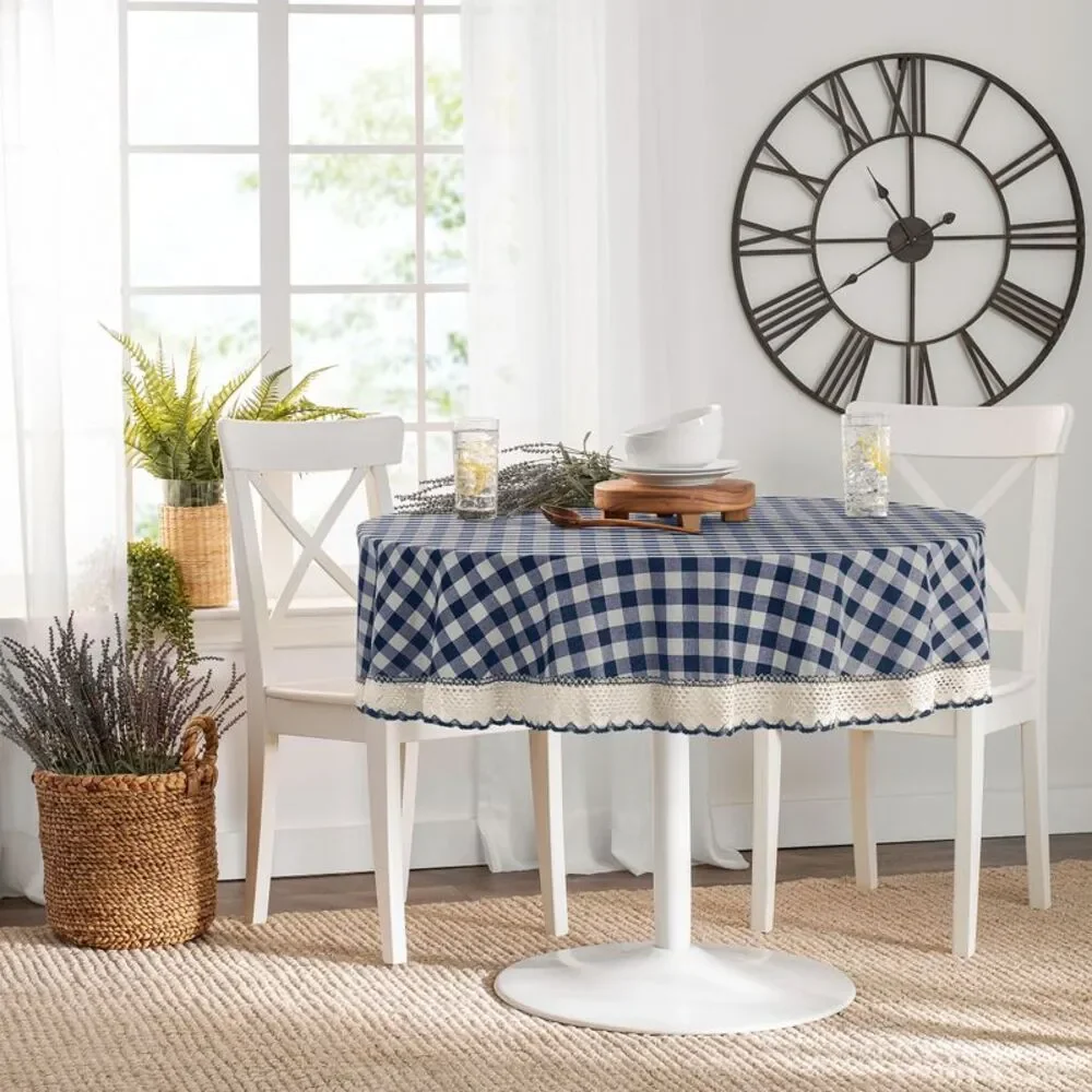 PowerSellerUSA Dining Table Cloth Elegant Buffalo Plaid Cloth for Dining Room or